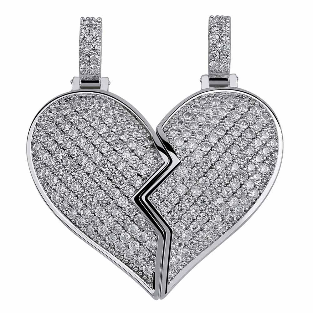 Magnetic Broken Heart Pendant 14K - ICECI