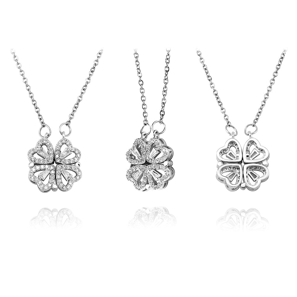 Magnetic Four Leaf Clover Pendant 14K - ICECI