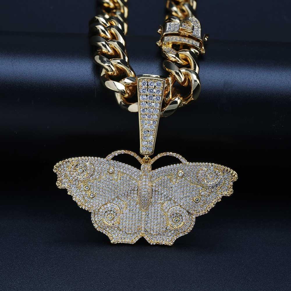 Metamorphosis Butterfly Pendant 14K - ICECI