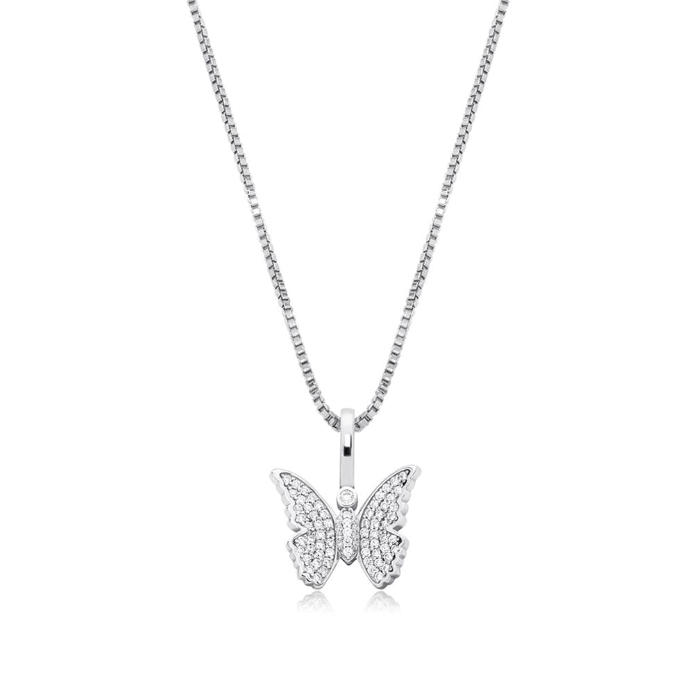 Mini Butterfly Pendant 14K x Sterling Silver - ICECI