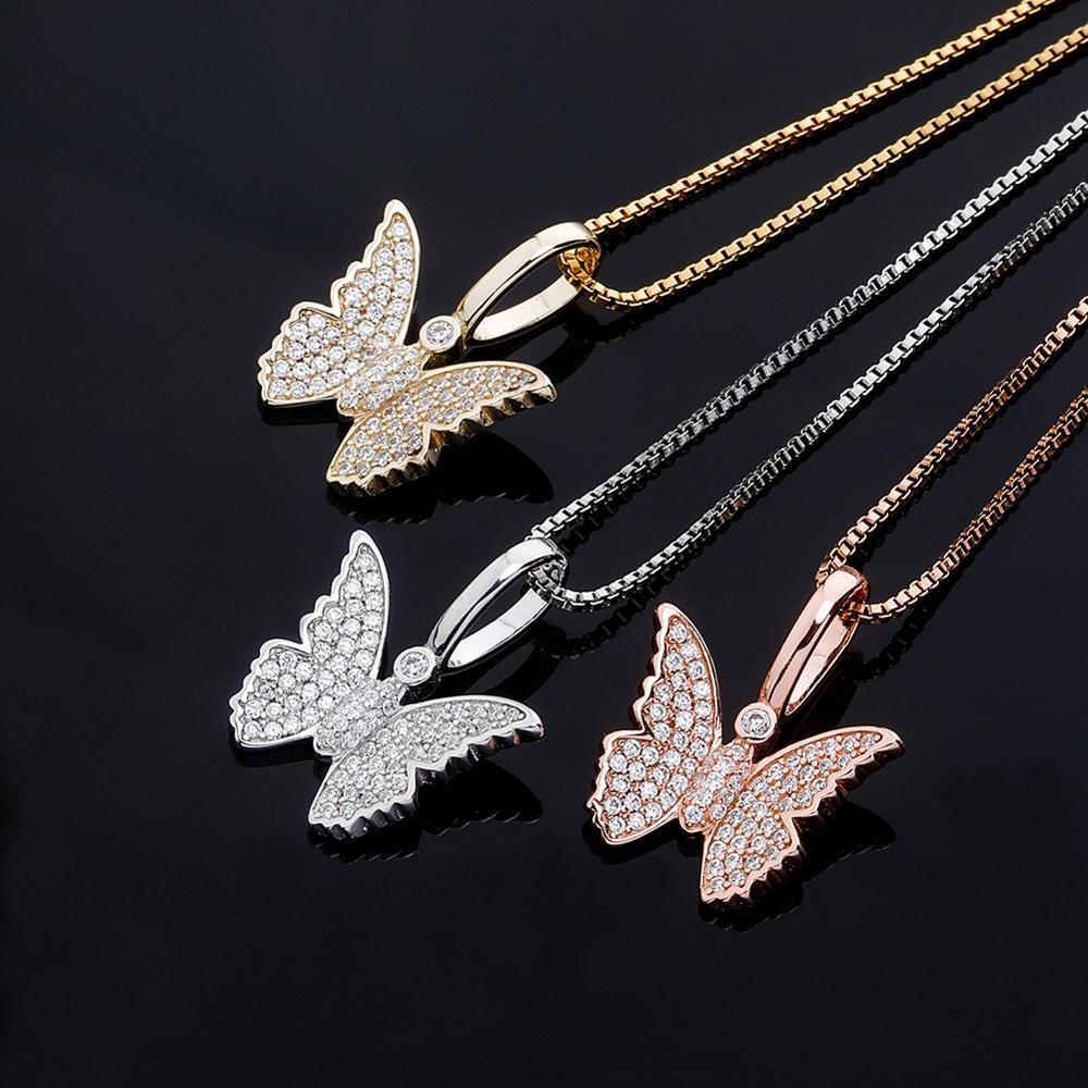 Mini Butterfly Pendant 14K x Sterling Silver - ICECI