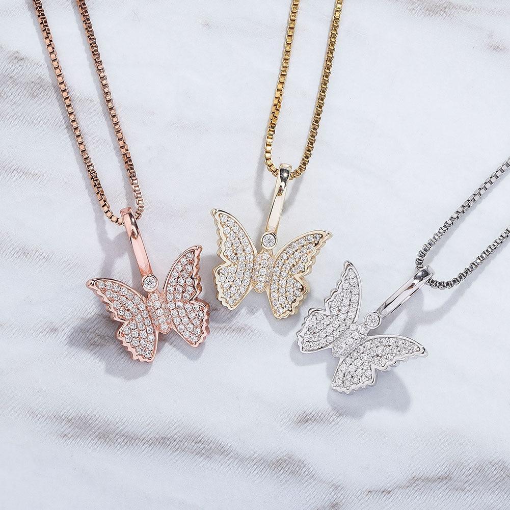 Mini Butterfly Pendant 14K x Sterling Silver - ICECI