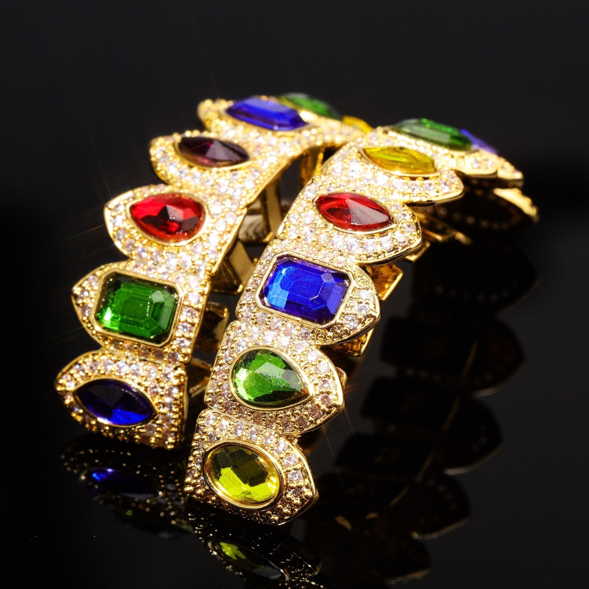 Mix Gemstones Grillz 14K - ICECI