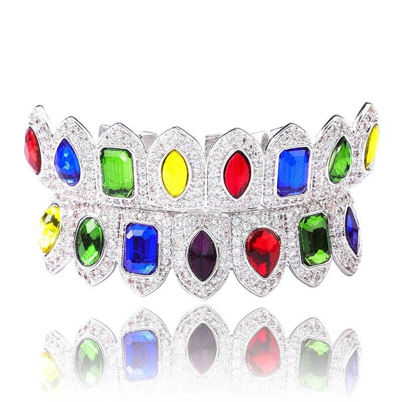 Mix Gemstones Grillz 14K - ICECI