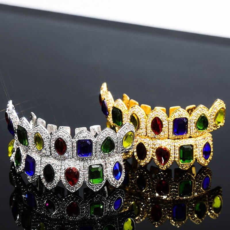 Mix Gemstones Grillz 14K - ICECI