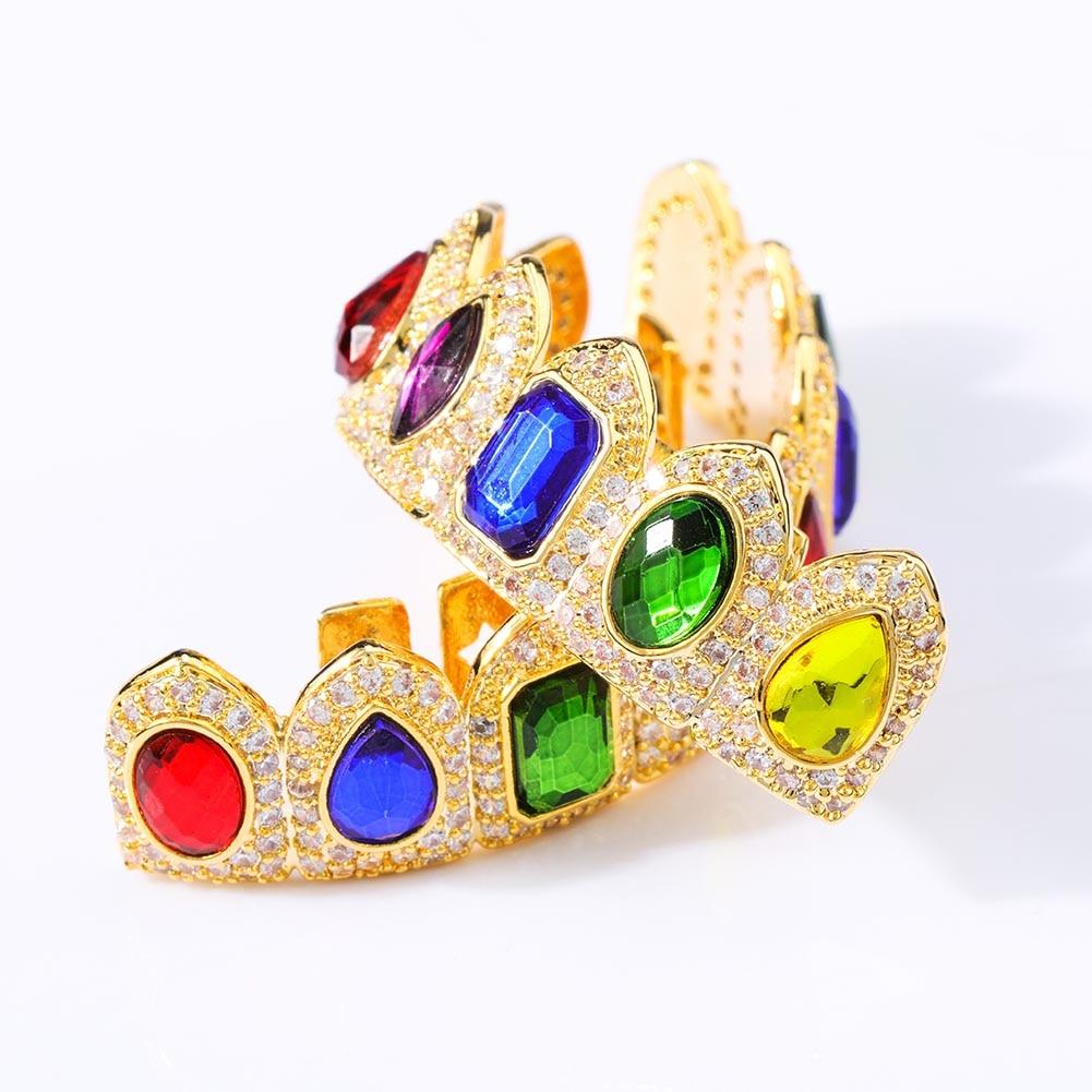 Mix Gemstones Grillz 14K - ICECI