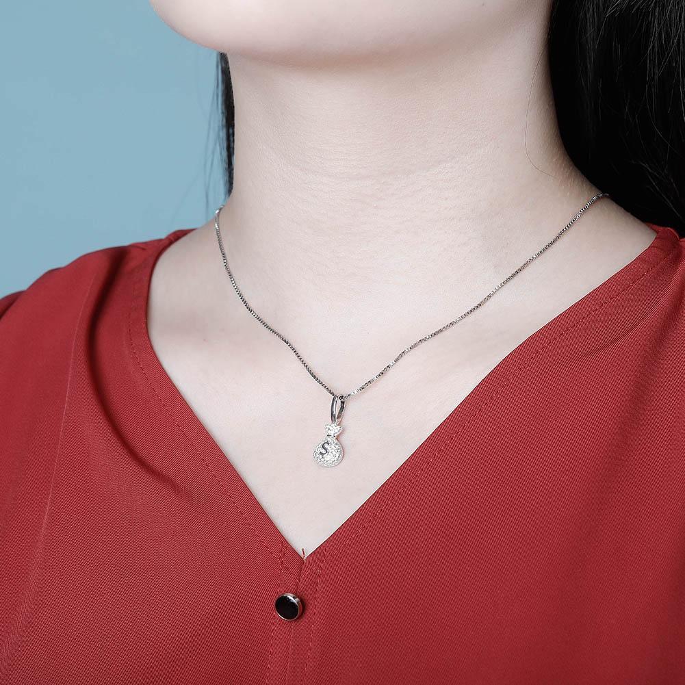 Money Bag Pendant 14K x Sterling Silver - ICECI