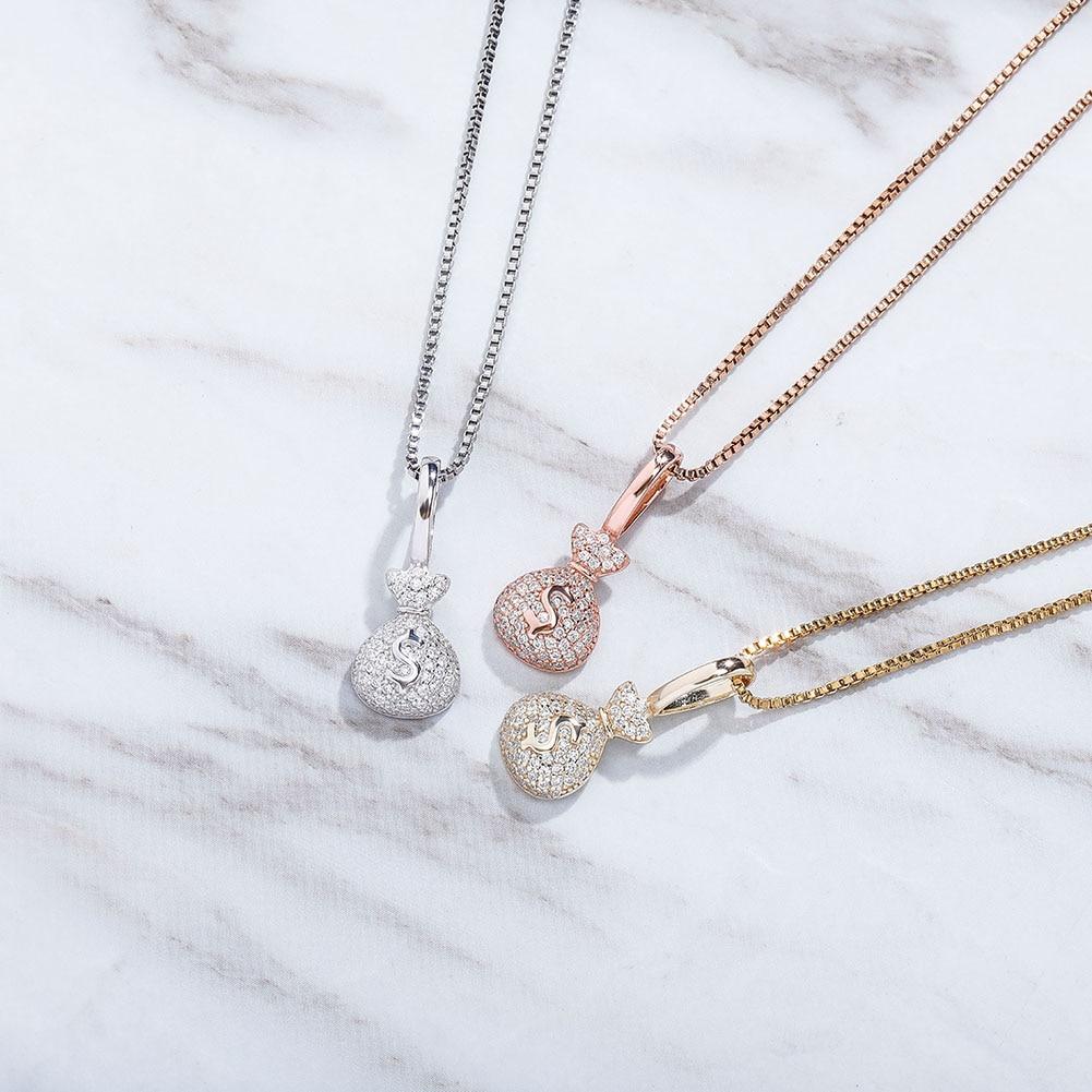 Money Bag Pendant 14K x Sterling Silver - ICECI