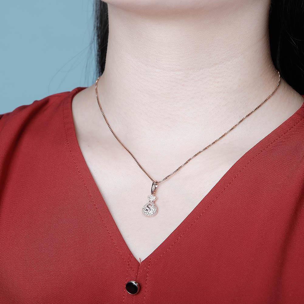 Money Bag Pendant 14K x Sterling Silver - ICECI