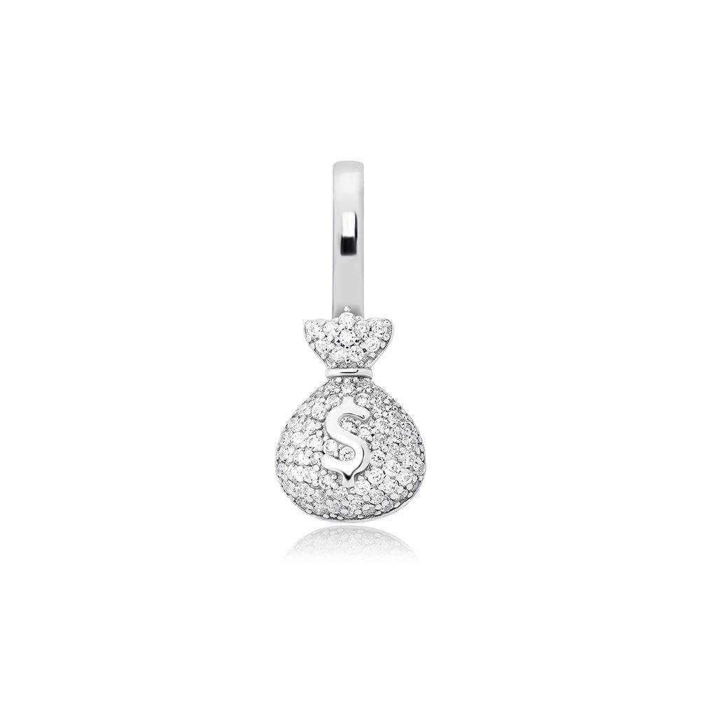 Money Bag Pendant 14K x Sterling Silver - ICECI