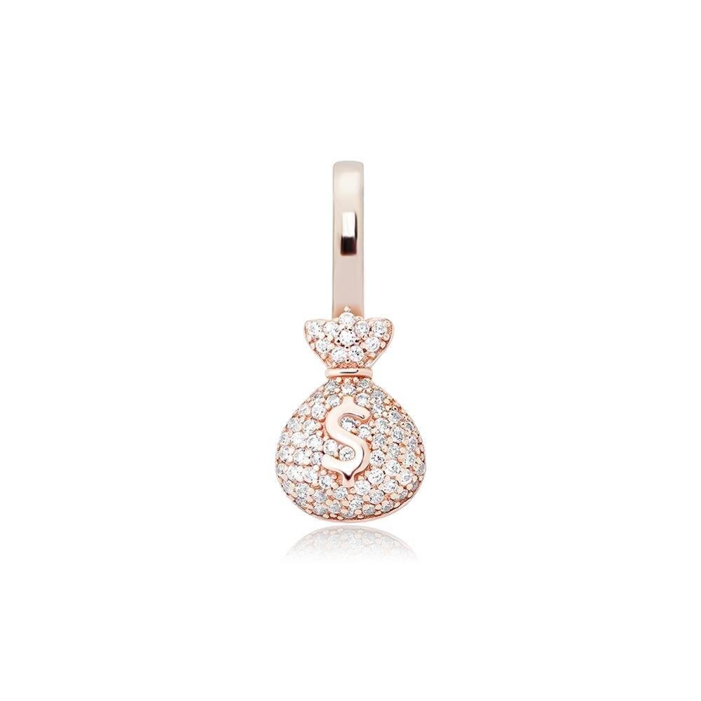 Money Bag Pendant 14K x Sterling Silver - ICECI