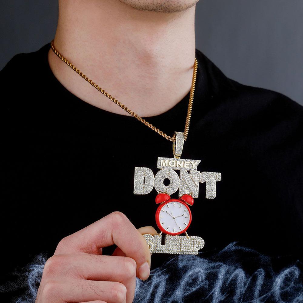 Money Don't Sleep Pendant 14K - ICECI