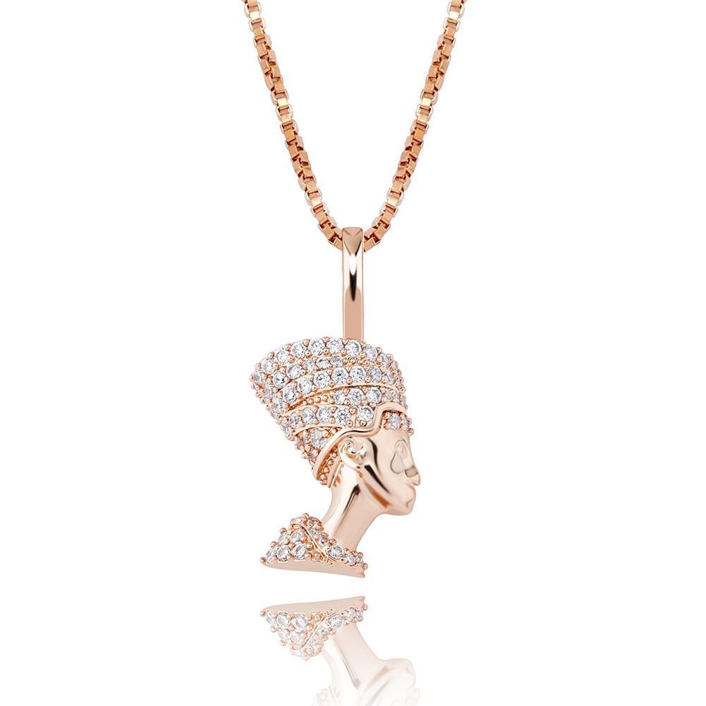 Nefertiti Pendant 14K x Sterling Silver - ICECI