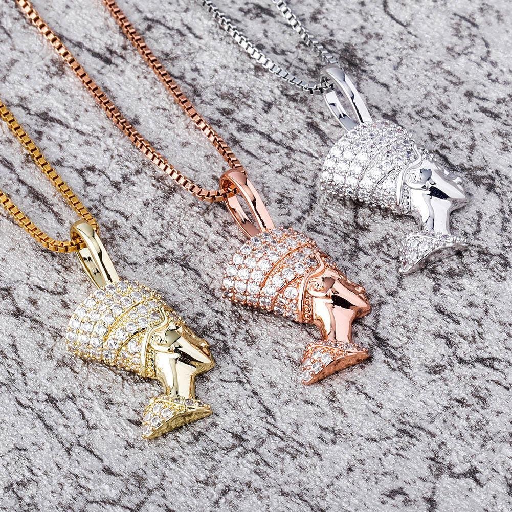 Nefertiti Pendant 14K x Sterling Silver - ICECI