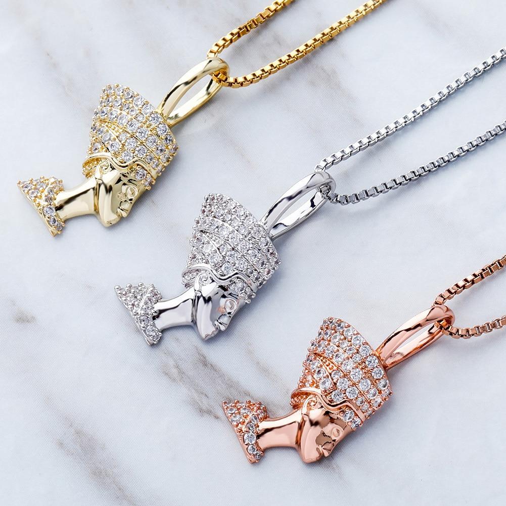 Nefertiti Pendant 14K x Sterling Silver - ICECI