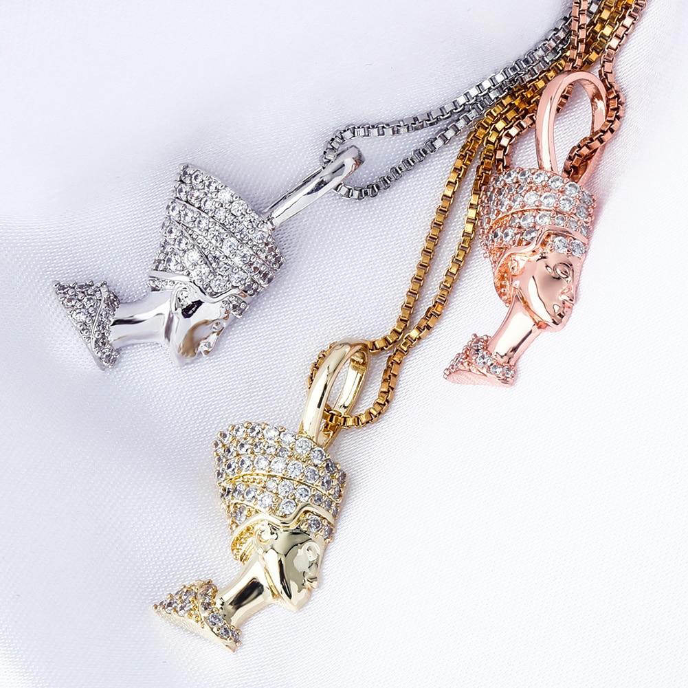 Nefertiti Pendant 14K x Sterling Silver - ICECI