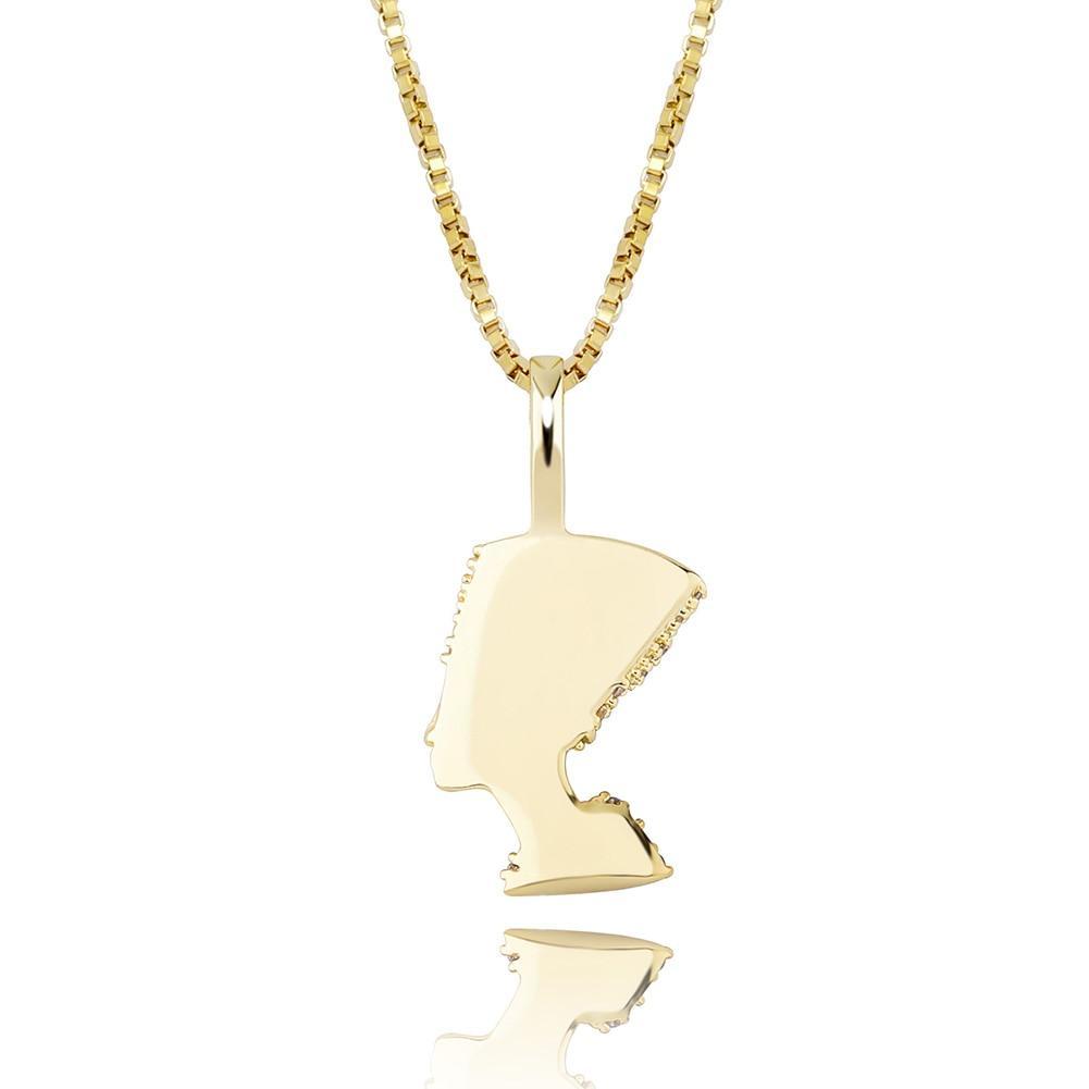 Nefertiti Pendant 14K x Sterling Silver - ICECI