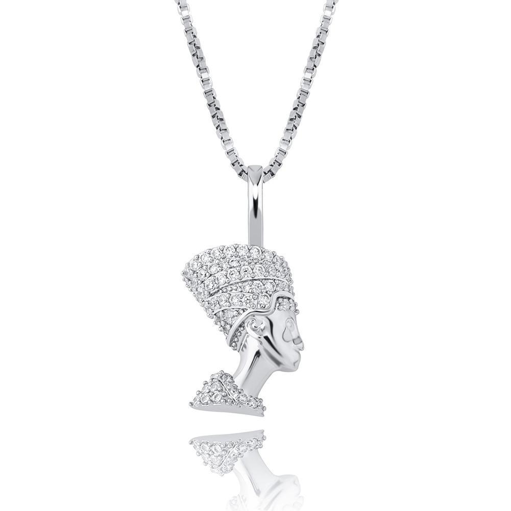 Nefertiti Pendant 14K x Sterling Silver - ICECI