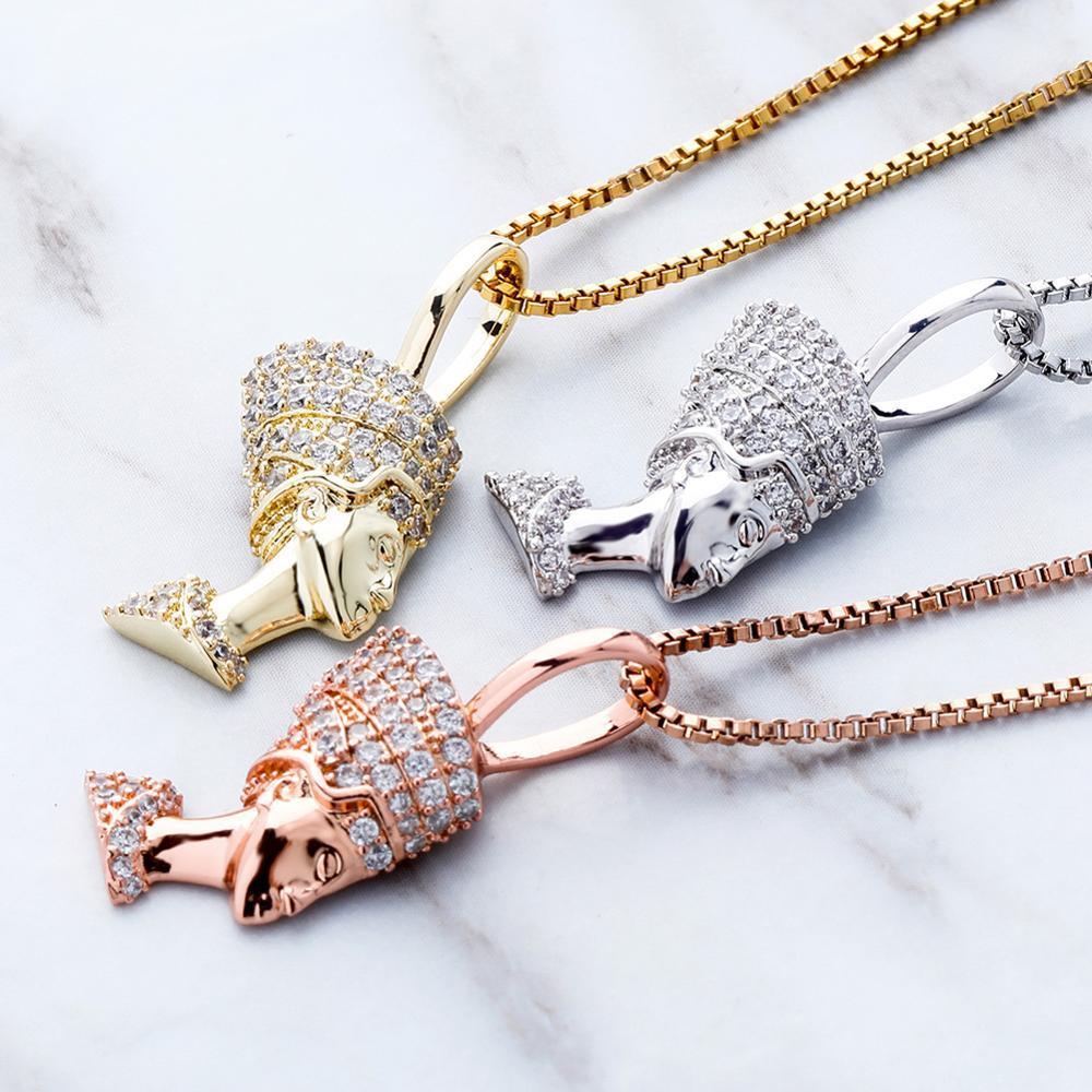 Nefertiti Pendant 14K x Sterling Silver - ICECI
