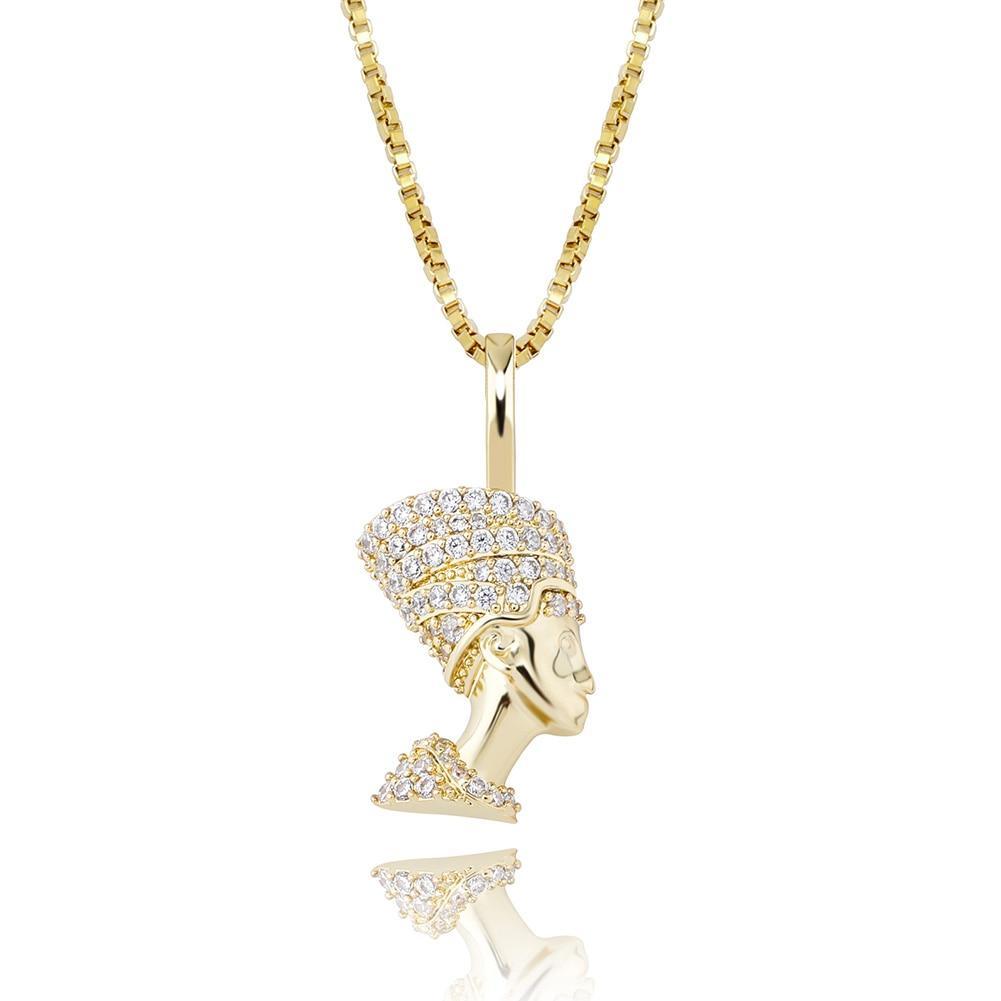 Nefertiti Pendant 14K x Sterling Silver - ICECI