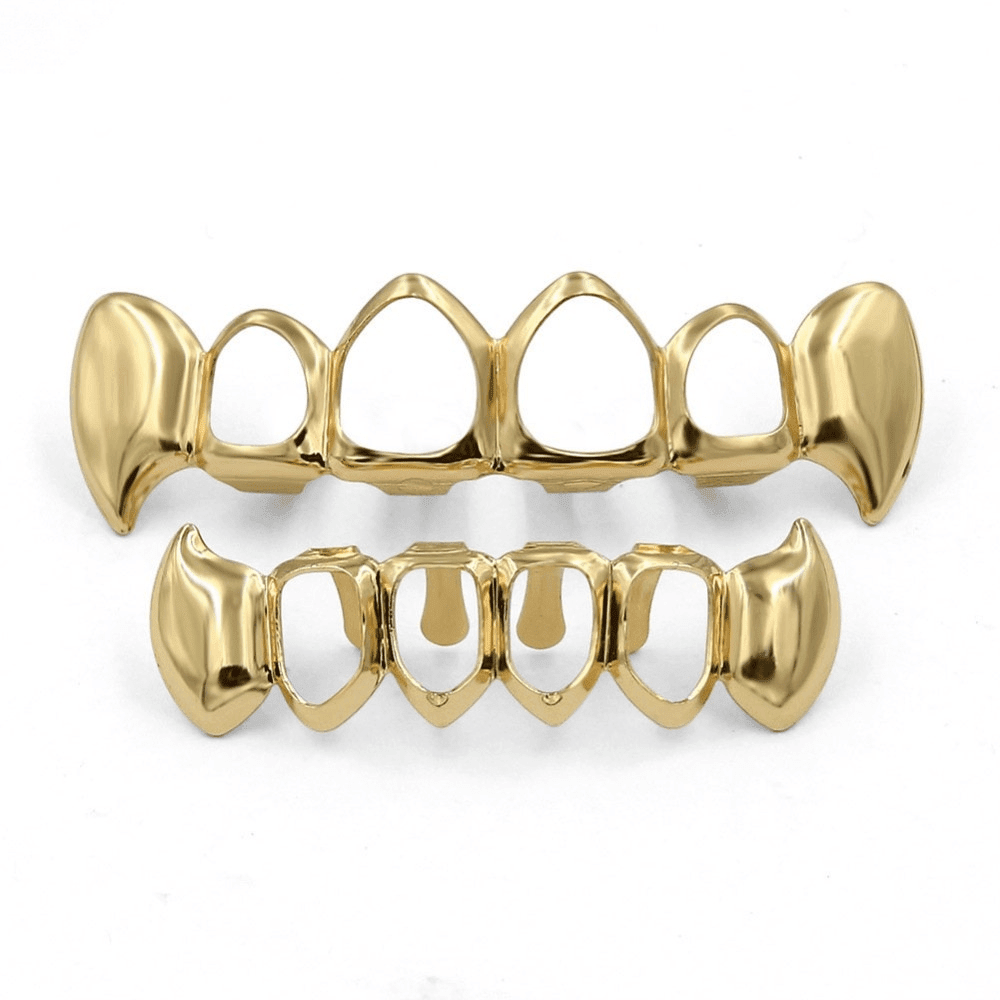 Open Face Vampire Fang Grillz 14K - ICECI