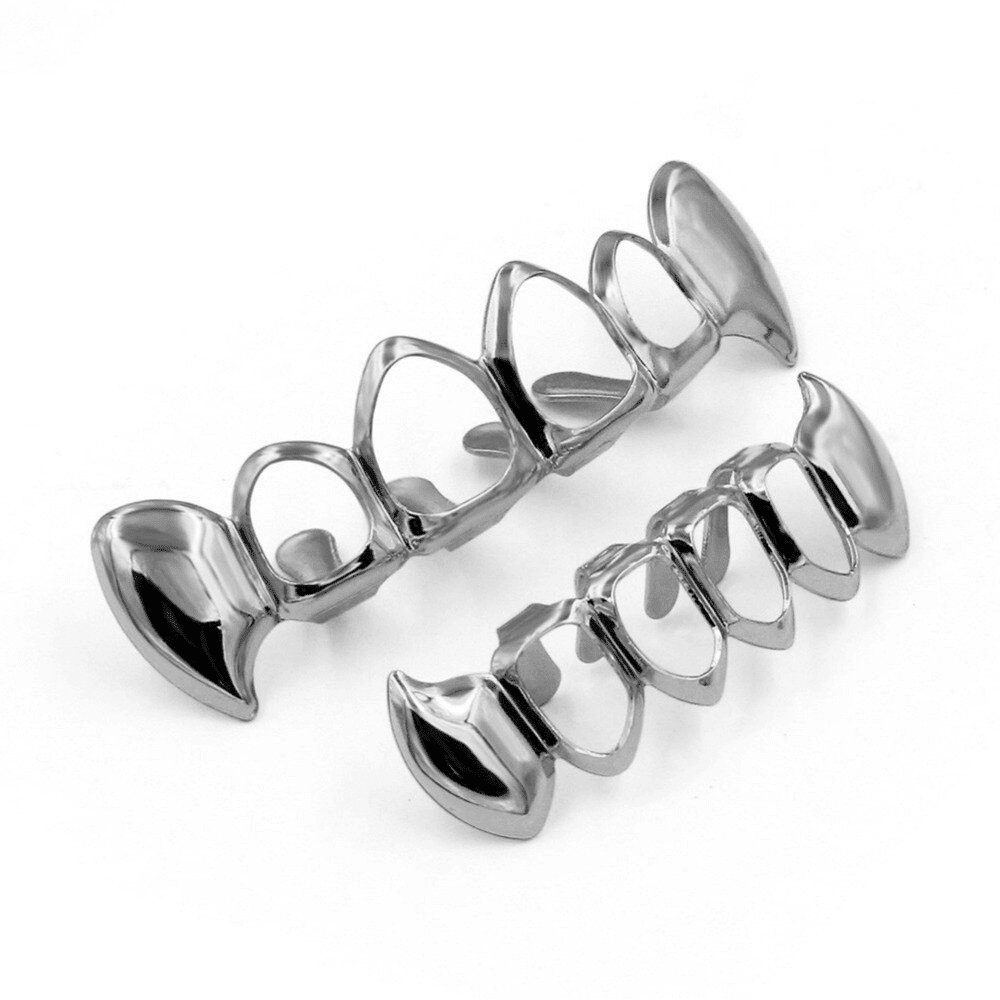Open Face Vampire Fang Grillz 14K - ICECI