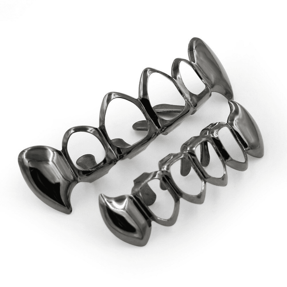 Open Face Vampire Fang Grillz 14K - ICECI