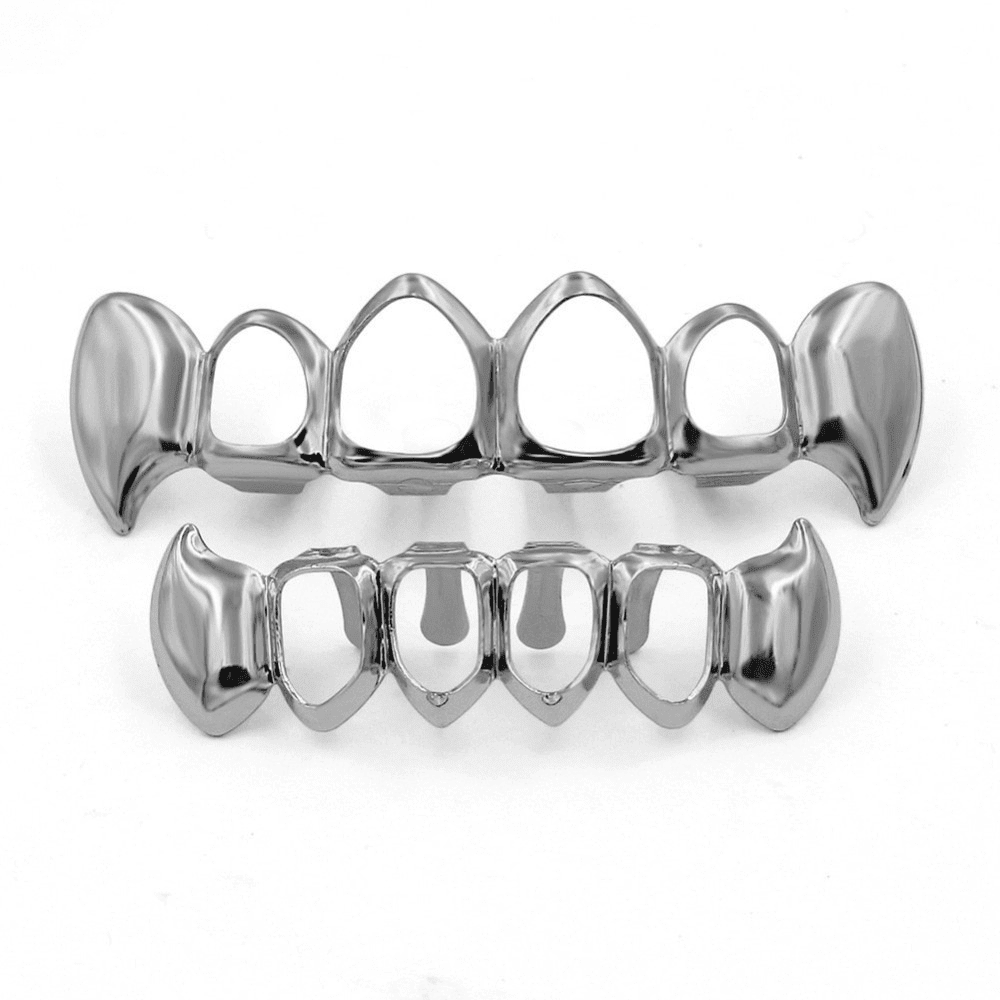 Open Face Vampire Fang Grillz 14K - ICECI