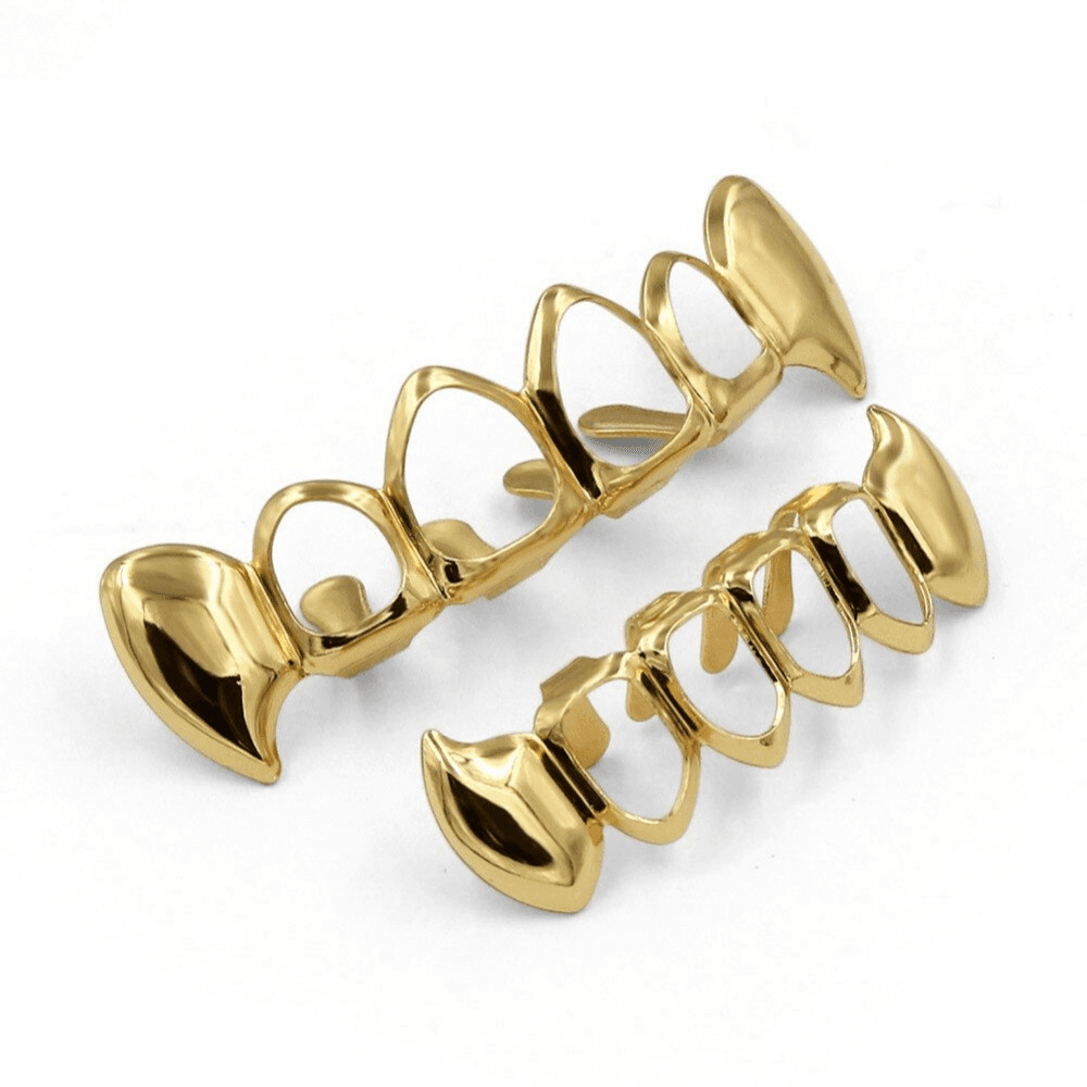 Open Face Vampire Fang Grillz 14K - ICECI