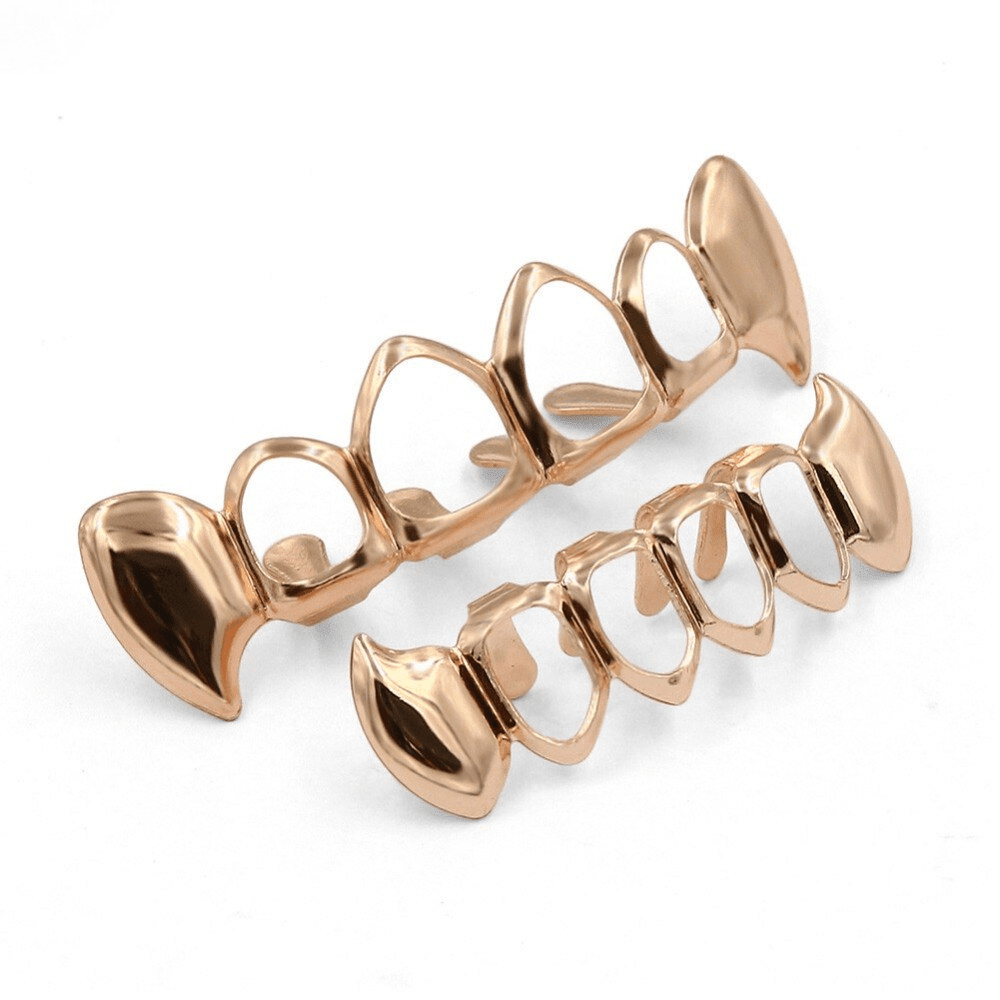 Open Face Vampire Fang Grillz 14K - ICECI