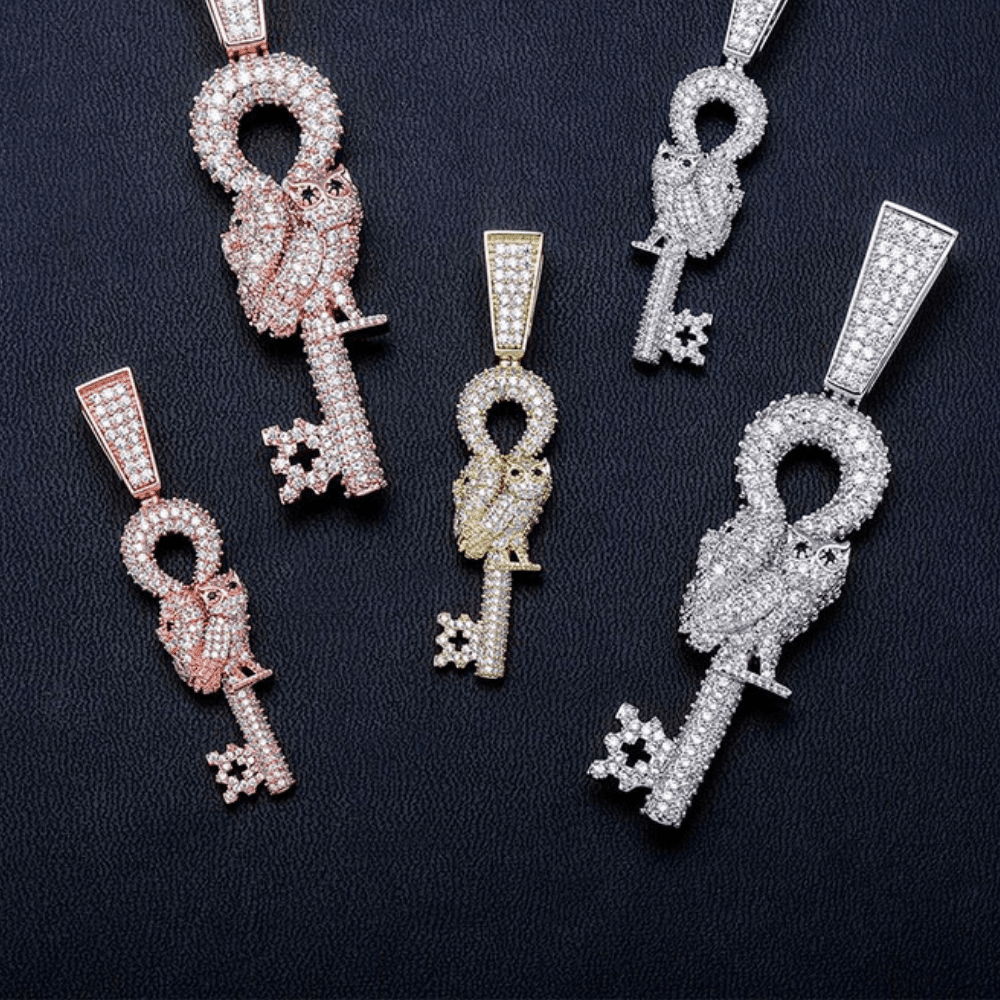 Owl Key Pendant 14K - ICECI