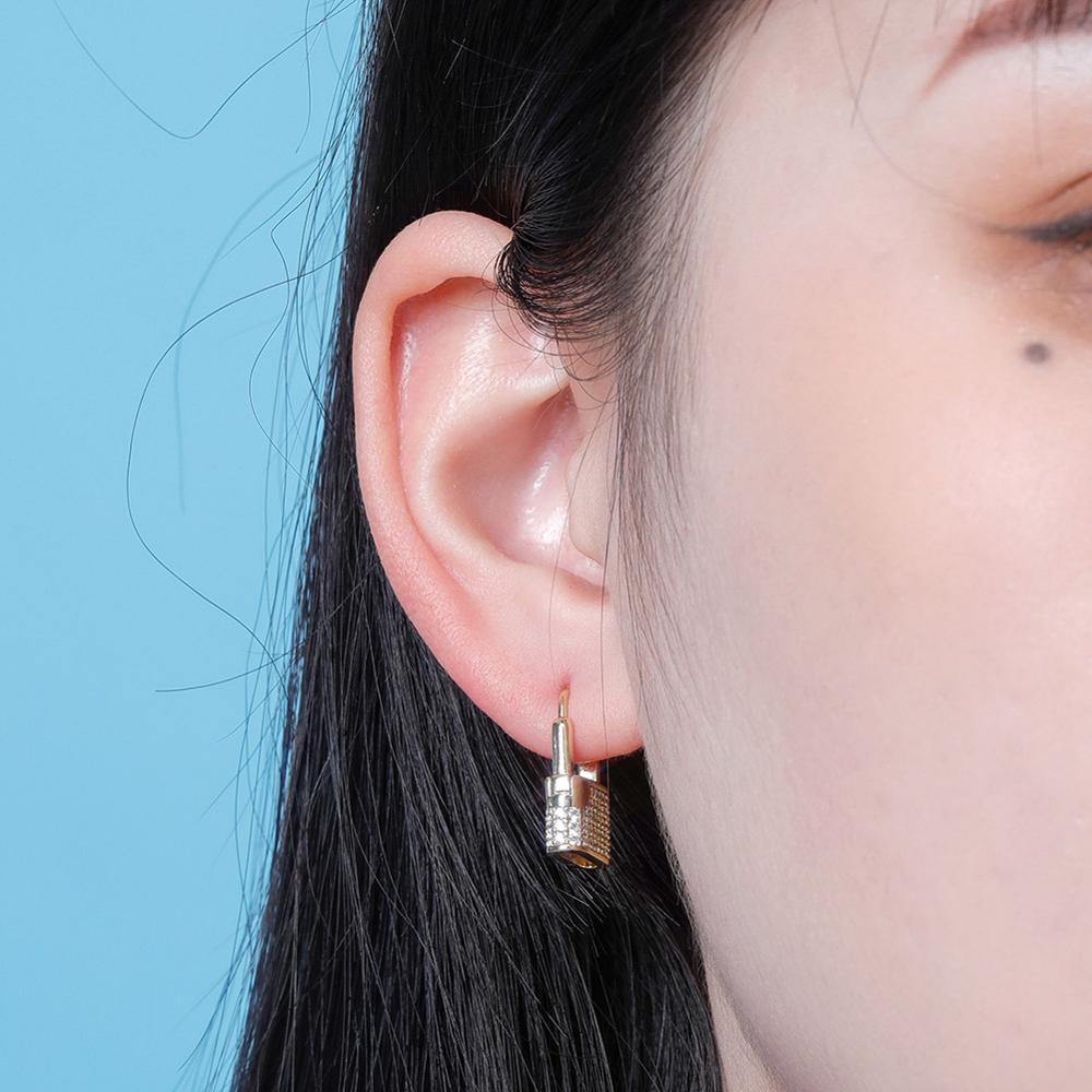 Padlock Earrings 14K - ICECI