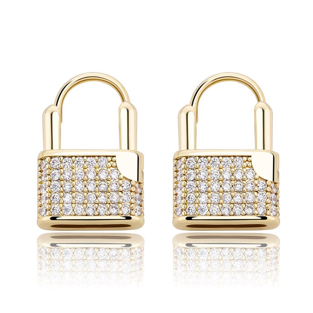Padlock Earrings 14K - ICECI