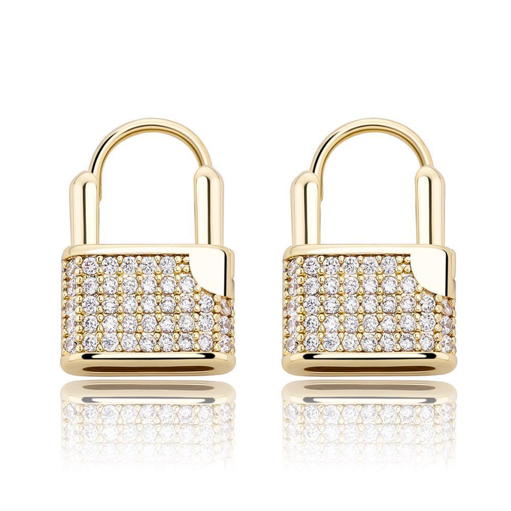 Padlock Earrings 14K - ICECI