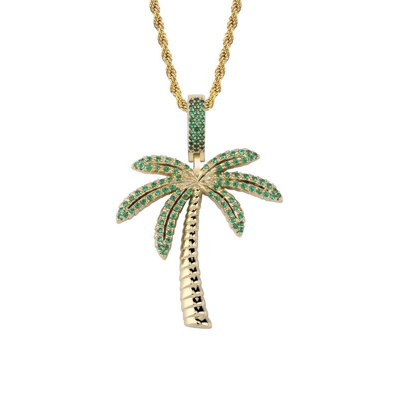 Palm Tree Pendant 14K - ICECI