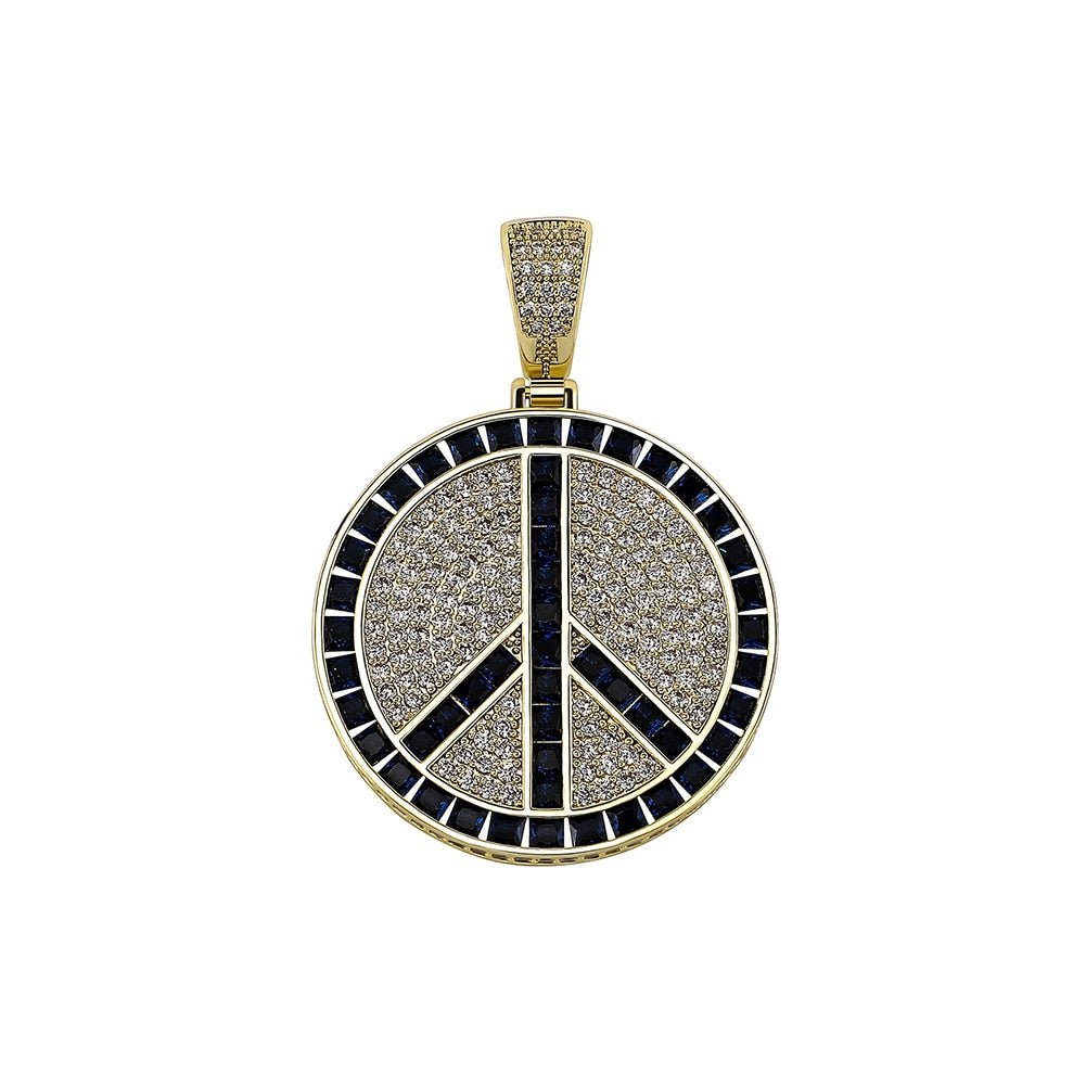 Peace Sign Pendant 14K - ICECI