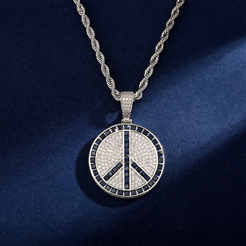 Peace Sign Pendant 14K - ICECI