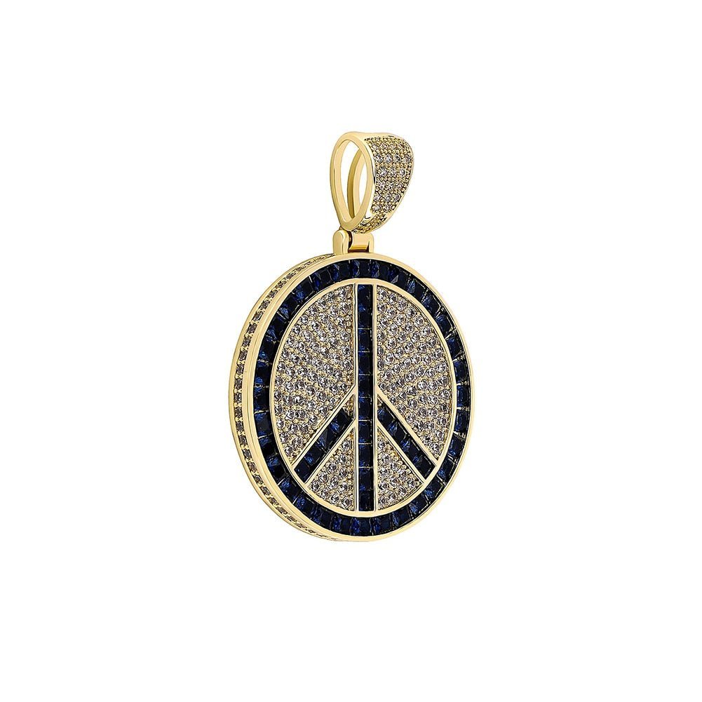 Peace Sign Pendant 14K - ICECI