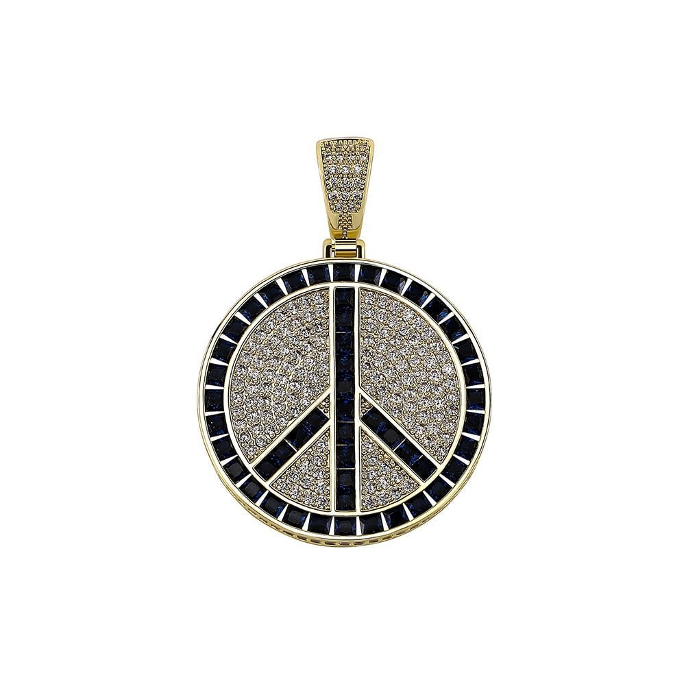Peace Sign Pendant 14K - ICECI