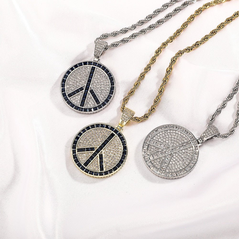 Peace Sign Pendant 14K - ICECI