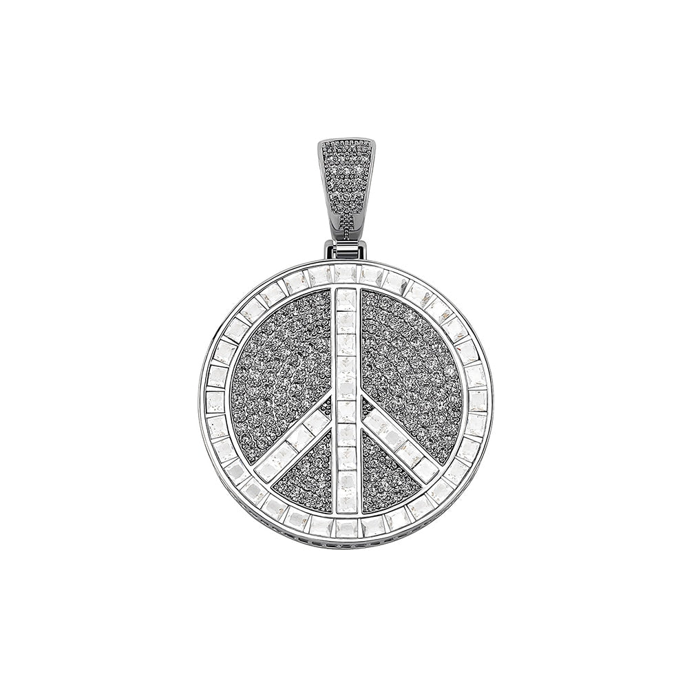 Peace Sign Pendant 14K - ICECI