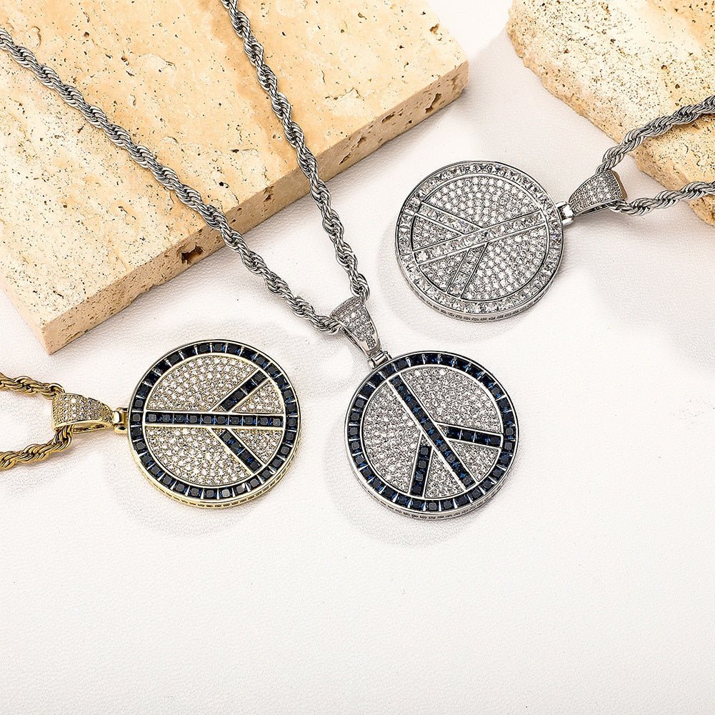 Peace Sign Pendant 14K - ICECI