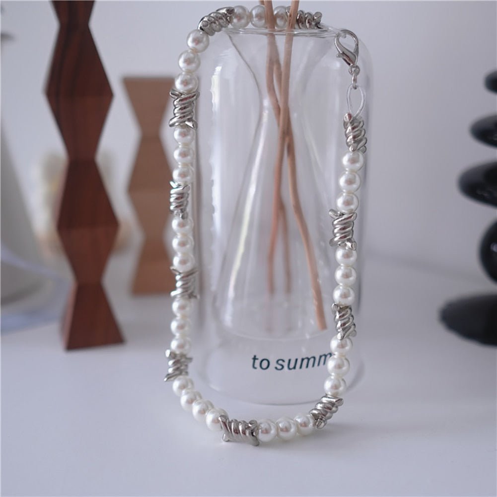 Pearl Barbed Wire Chain - ICECI