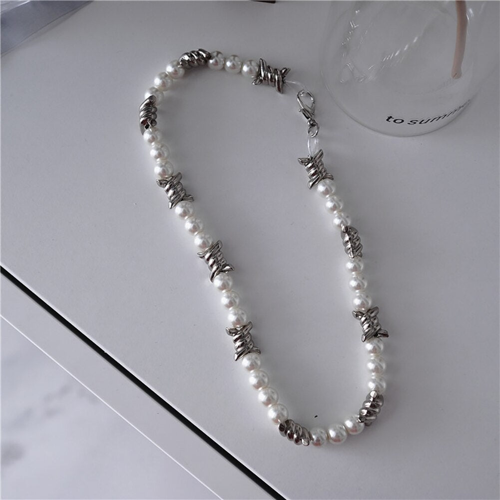 Pearl Barbed Wire Chain - ICECI