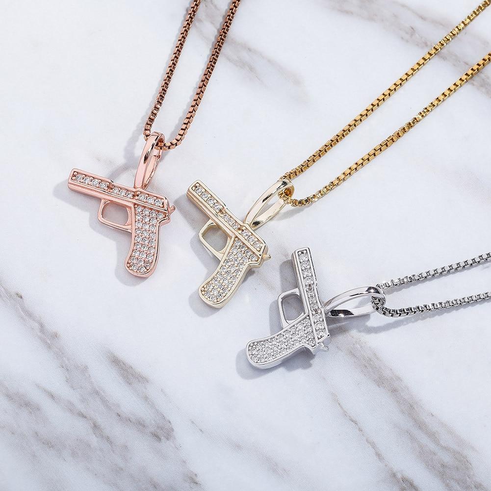 Pistol Pendant 14K x Sterling Silver - ICECI