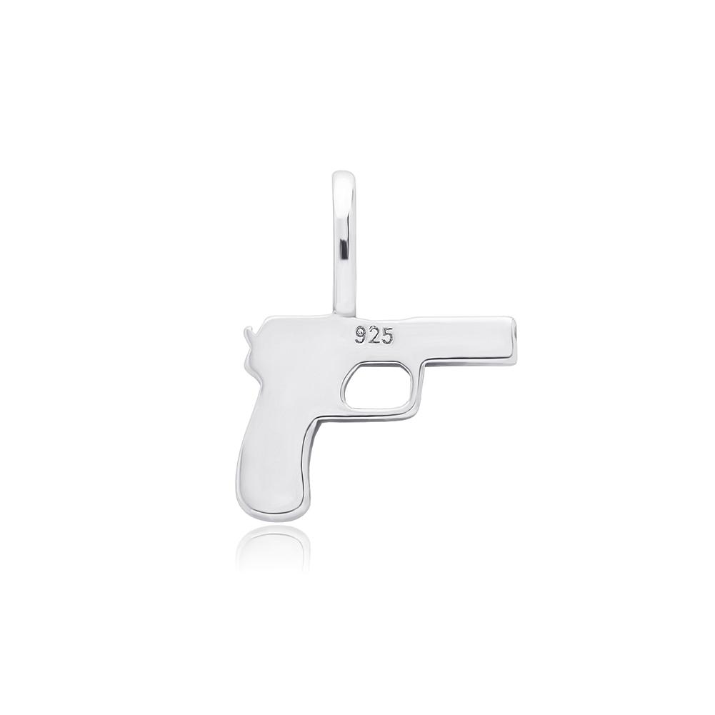 Pistol Pendant 14K x Sterling Silver - ICECI