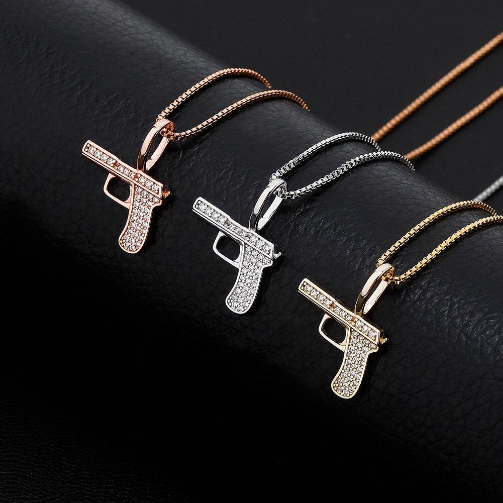 Pistol Pendant 14K x Sterling Silver - ICECI