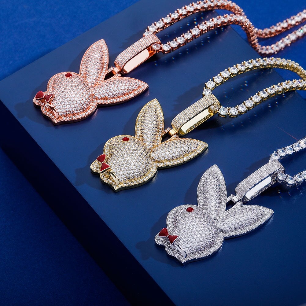 Play Bunny Pendant 14K - ICECI