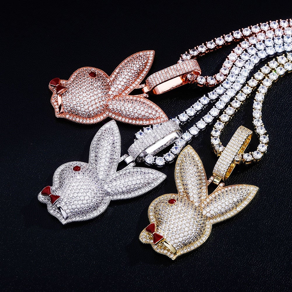 Play Bunny Pendant 14K - ICECI