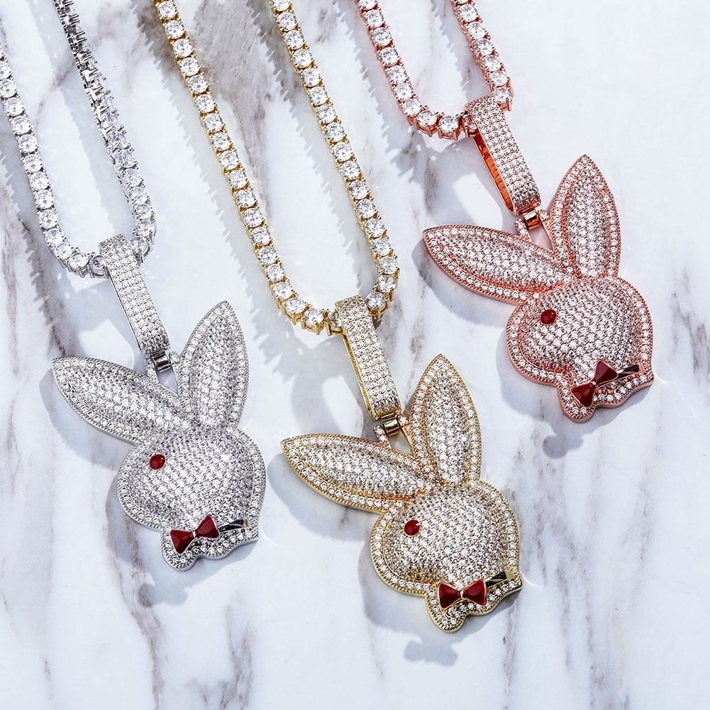 Play Bunny Pendant 14K - ICECI